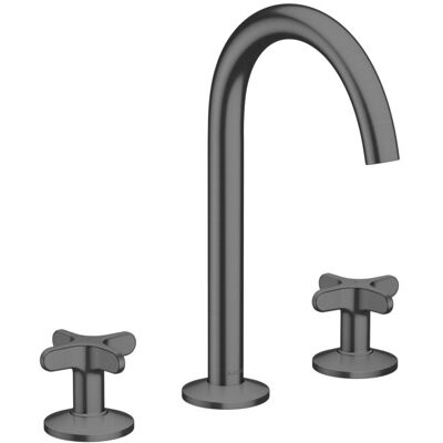 Hansgrohe AXOR One 3-Loch Waschtischarmatur 170 48040340 Ausladung 140mm, mit Push-Open-Ablaufgarnitur, mit Kreuzgriff, brushed black chrome Hansgrohe AXOR One 3-Loch Waschtischarmatur 170 48040340 Ausladung 140mm, mit Push-Open-Ablaufgarnitur, mit Kreuzgriff, brushed black chrome