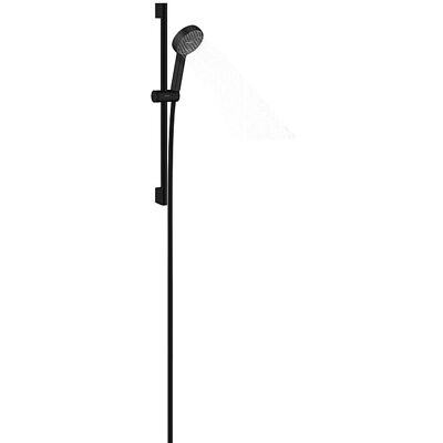 Hansgrohe Activera Select S Duschset 28044670 2 Strahlarten wassersparend mit Duschstange, Ø95mm, Bohrabstand 625 mm, schwarz matt Hansgrohe Activera Select S Duschset 28044670 2 Strahlarten wassersparend mit Duschstange, Ø95mm, Bohrabstand 625 mm, schwarz matt