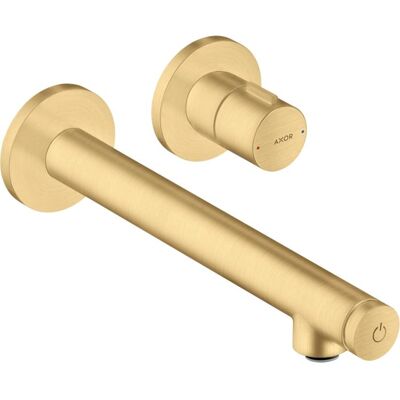 Hansgrohe Axor Uno Wandmontage-Mischer - gebürstet Gold - 220mm - Waschtischarmatur Hansgrohe Axor Uno Wandmontage-Mischer - gebürstet Gold - 220mm - Waschtischarmatur