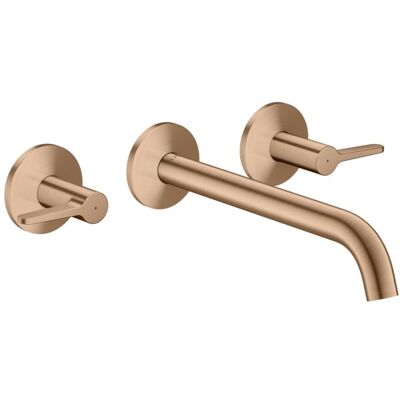 Hansgrohe AXOR One 3-Loch Wannenarmatur 48431310 Unterputz, Ausladung 220mm, für Wandmontage, mit Hebelgriff, brushed red gold Hansgrohe AXOR One 3-Loch Wannenarmatur 48431310 Unterputz, Ausladung 220mm, für Wandmontage, mit Hebelgriff, brushed red gold