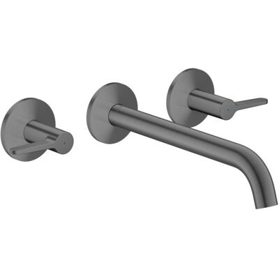 Hansgrohe AXOR One 3-Loch Wannenarmatur 48431340 Unterputz, Ausladung 220mm, für Wandmontage, mit Hebelgriff, brushed black chrome Hansgrohe AXOR One 3-Loch Wannenarmatur 48431340 Unterputz, Ausladung 220mm, für Wandmontage, mit Hebelgriff, brushed black chrome