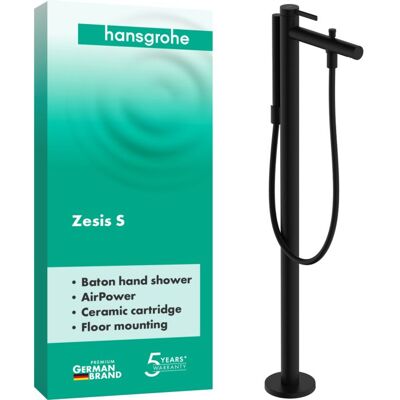 Hansgrohe Zesis S Wannenarmatur 74445670 bodenstehend, schwarz matt Hansgrohe Zesis S Wannenarmatur 74445670 bodenstehend, schwarz matt