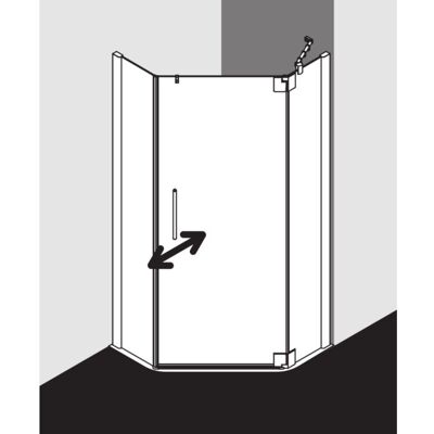 Kermi PXR43 2000mm Glas-Eckdusche - Fünfeck Kermi PXR43 2000mm Glas-Eckdusche - Fünfeck