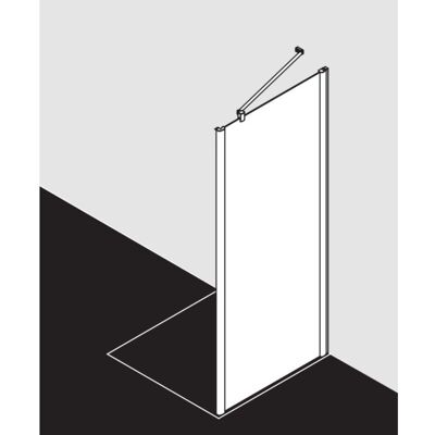 Kermi Pega Seitenwand - Sicherheitsglas, Silber Hochglanz, 78x185cm Kermi Pega Seitenwand - Sicherheitsglas, Silber Hochglanz, 78x185cm