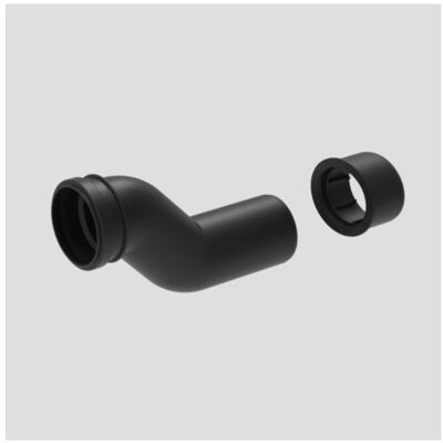 Eisenberg Sanit WC-Anschlussbogen 58937000000 etagiert um 80 mm, schwarz, DN 90/100 Eisenberg Sanit WC-Anschlussbogen 58937000000 etagiert um 80 mm, schwarz, DN 90/100