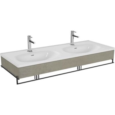 Vitra Equal Doppelwaschtisch - Asymmetrisch, Handtuchhalter Vitra Equal Doppelwaschtisch - Asymmetrisch, Handtuchhalter