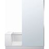 Duravit Shower + Bath Badewanne 700454000100000 170 x 75 x 210,5 cm, Spiegelglas, Nische, Glas links, montierte Tür, weiß