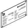 Geberit Hinweisschild zu Schachtschott 242488001 Quattro