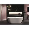 RIHO Sanitär GmbH Riho Inspire freistehende Badewanne B085004005 180 x 80 cm, weiß, mit Füllfunktion RihoFall chrom