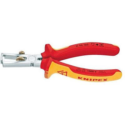 KNIPEX Abisolierzange 1106160, 160mm Mit Öffnungsfeder, universal KNIPEX Abisolierzange 1106160, 160mm Mit Öffnungsfeder, universal