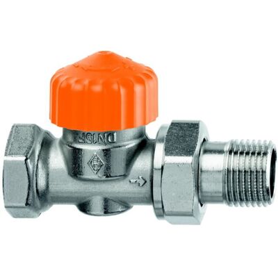Heimeier Eclipse Thermostat-Ventilunterteil 3462-01.000 Rp 3/8xR 3/8, Durchgang, Messing vernickelt, gekürzt Heimeier Eclipse Thermostat-Ventilunterteil 3462-01.000 Rp 3/8xR 3/8, Durchgang, Messing vernickelt, gekürzt