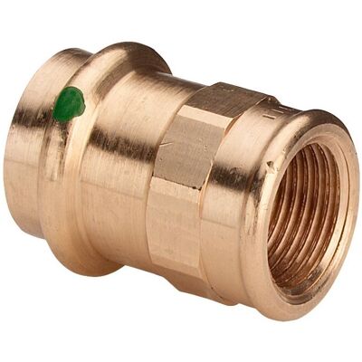 Viega Sanpress Übergangsstück 108465 22 mm x Rp 3/4, Rotguss oder Siliziumbronze, SC-Contur, Mehrkant Viega Sanpress Übergangsstück 108465 22 mm x Rp 3/4, Rotguss oder Siliziumbronze, SC-Contur, Mehrkant