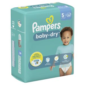 Procter & Gamble Service GmbH Pampers Baby Dry 5 Junior Windeln, 11-16 kg, Babywindeln mit Auslaufschutz die ganze Nacht, 1 Packung = 26 Windeln