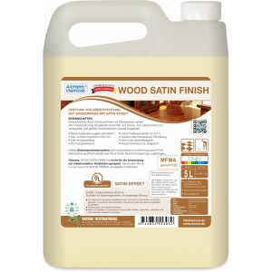 ARCORA International GmbH WOOD SATIN FINISH Urethan-Holzbodenbeschichtung, Langzeit-Grundierdispersion für alle wasserfesten und grundgereinigten Beläge, 5 Liter - Kanister