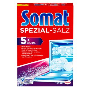 Henkel AG & Co. KGaA Somat Spezial-Salz für Spülmaschinen, hochwertiges Spülmaschinensalz, optimaler Kalkschutz, 1,2 kg - Packung
