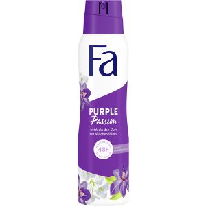 Henkel AG & Co. KGaA Fa Deo Spray Purple Passion, Deodorant für langanhaltende Frische ohne Aluminiumsalze, 150 ml - Dose
