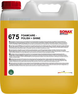 Sonax GmbH SONAX Politur Foamcare Polish & Shine, Schäumende Reinigungs- und Pflegepolitur mit natürlichem Carnaubawachs, 10 Liter - Kanister