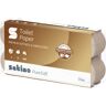 WEPA Professional GmbH Satino PureSoft Toilettenpapier, soft beige, 3-lagig, MT1, Softes Premium Klopapier in 100% Recycling-Qualität aus Wellpappe und Kartonagen, 1 Karton = 9 Packungen à 8 Rollen à 250 Blatt