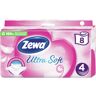 Essity Germany GmbH Zewa Ultra Soft Toilettenpapier, 4-lagig, Toilettentuch für den persönlichen Pflegemoment, 1 Packung = 8 Rollen à 150 Blatt