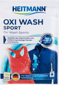 Brauns-Heitmann GmbH & Co. KG HEITMANN Oxi Wash Sport Fleckenentferner, Fleckenreiniger beseitigt gründlich Gerüche und geruchsbildende Rückstände, 50 g - Packung