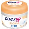 Essity Germany GmbH Demak´Up Sensitive Augen Make-up Entferner, Imprägnierte Wattepads aus Baumwollextrakten, 1 Dose = 30 Stück