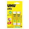 UHU GmbH & Co KG UHU stic Klebestift, Klebt schnell, stark und dauerhaft, Packung = 2 x 8,2 g - Klebestifte