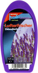 Reinex Chemie GmbH Reinex fresh Lufterfrischer Gel, Erfrischender Raumduft in einer praktischen Box zum Stellen oder Liegen, 125 g - Dose, Lavendel