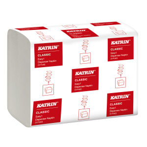 Metsä Tissue KATRIN Classic Easy 1 Allzwecktuch, weiß, 2-lagiges Recyclingpapier für unterschiedliche Anwendungsbereiche, 1 Karton = 42 Packungen à 280 Tücher