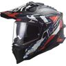 LS2 MX701 Explorer C Extend Carbon Motocross Helm Schwarz Rot XS unisex