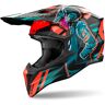 Airoh Wraaap Cyber Motocross Helm Blau Orange L unisex