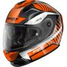 Nolan X-903 Ultra Carbon Starlight N-Com Helm Schwarz Weiss Orange XL unisex