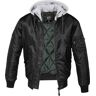 Brandit MA1 Sweat Hooded Jacke Schwarz Grau S unisex