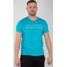 Industries Alpha Embroidery Heavy T-Shirt Weiss Blau XL unisex