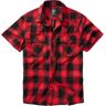 Brandit Checkshirt Kurzarmhemd Schwarz Rot 6XL unisex