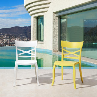 Papatya Design Stuhl XSera-S, stapelbar, in-/outdoor, weiß