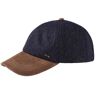 Leder-Tweed-Cap, Navy, Navy Herren