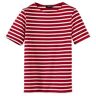 Herren-Bretagne-Langarm-Shirt oder T-Shirt, T-Shirt - 46 - Rot/Ecru