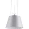 Artemide Tolomeo Mega Pendelleuchte Struktur silber   Satinschirm grau Ø 42cm