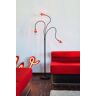 serien.lighting Poppy Stehleuchte mit 3 Armen 3 Arme   rubinrot   beige