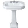 Duravit Serie 1930 Waschtisch 04387000001 mit Überlauf, 1 Hahnloch, weiss Wondergliss