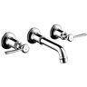 Hansgrohe Axor Montreux Fertigmontageset 16534820 UP-Waschtisch-3-Loch-Armatur, DN 15, Hebelgriff, brushed Nickel