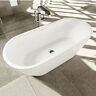 RIHO Sanitär GmbH Riho Inspire freistehende Badewanne B091001005 160 x 75 cm, weiß, ohne Füllfunktion, Oval