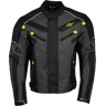 Motorradjacke Rusty Stitches Romeo Schwarz-Fluo Gelb