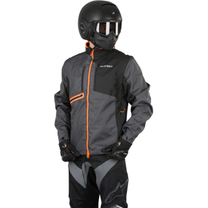 Endurojacke Acerbis One Schwarz-Orange