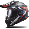 Adventurehelm LS2 MX701 C EXPLORER Extend Mattschwarz-Rot