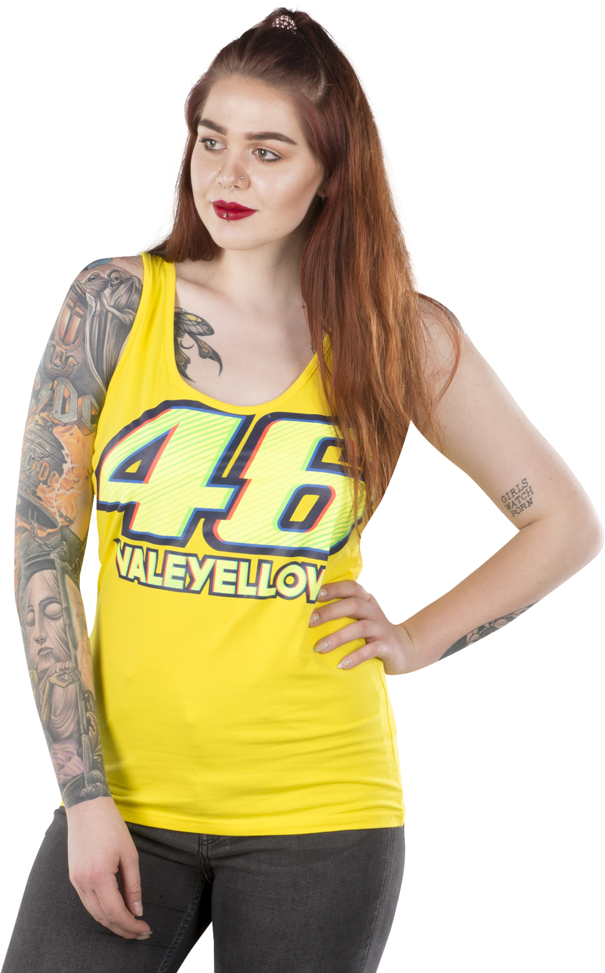 VR46 Tank-Top VR46 Valentino Rossi Gelb Damen