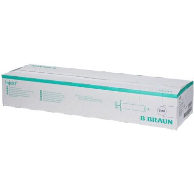 Braun Injekt® Solo 2-teilige Einmalspritzen mit zentrischem Konus Luer-Ansatz Spritzen 100x2 ml 100x2 ml Spritzen Braun Injekt® Solo 2-teilige Einmalspritzen mit zentrischem Konus Luer-Ansatz Spritzen 100x2 ml 100x2 ml Spritzen