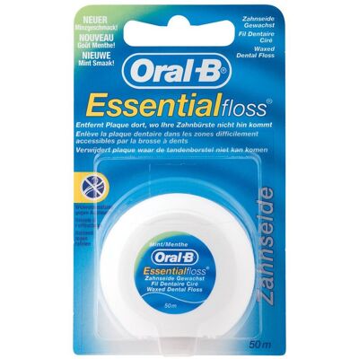 Oral-B® Zahnseide Essentialfloss mint gewachst 50 m 1 St 1 St Zahnseide Oral-B® Zahnseide Essentialfloss mint gewachst 50 m 1 St 1 St Zahnseide