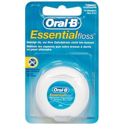 Oral-B® Essentialfloss ungewachst 50m Zahnseide 1 St 1 St Zahnseide Oral-B® Essentialfloss ungewachst 50m Zahnseide 1 St 1 St Zahnseide