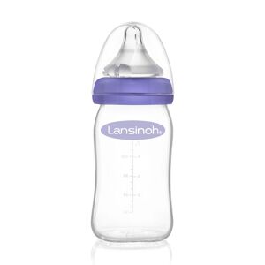 Lansinoh mOmma Glas Babyflasche 160ml mit Natural Wave Silikonsauger S Flaschen 1 St 1 St Flaschen